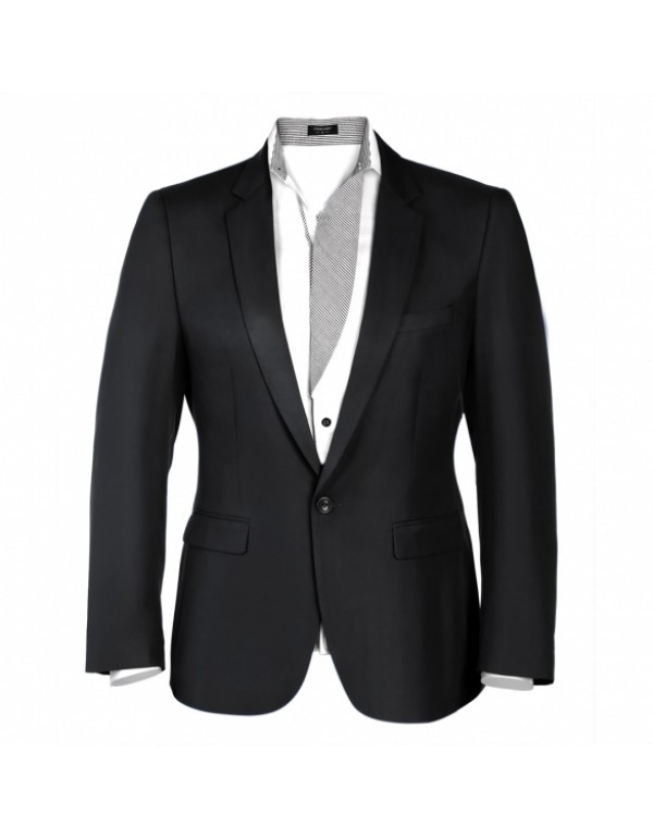 Men Fashion One Button Long Sleeve Solid Slim Fit Blazer