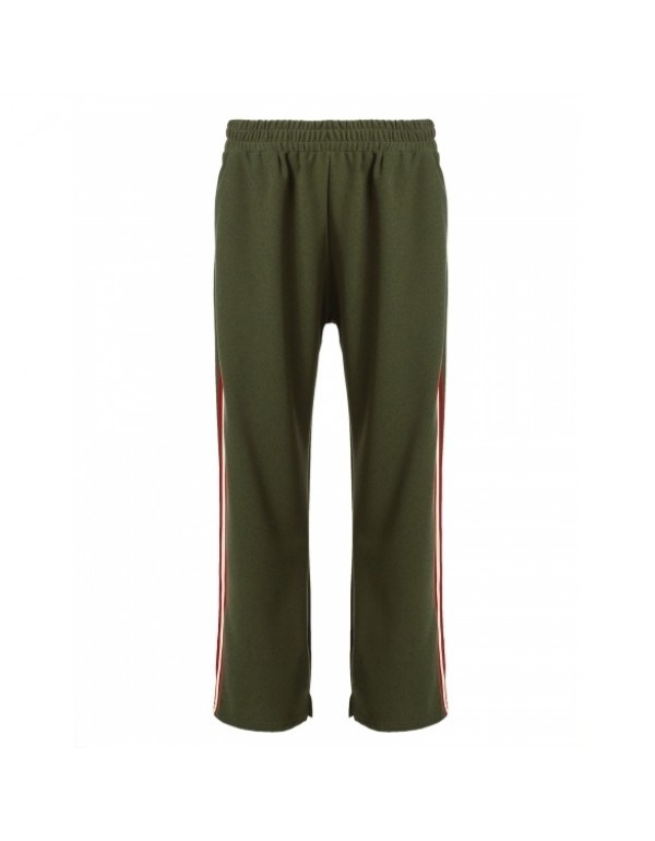 Elastic Waist Patchwork Casual Athletic Pants Sweatpant Plus Size