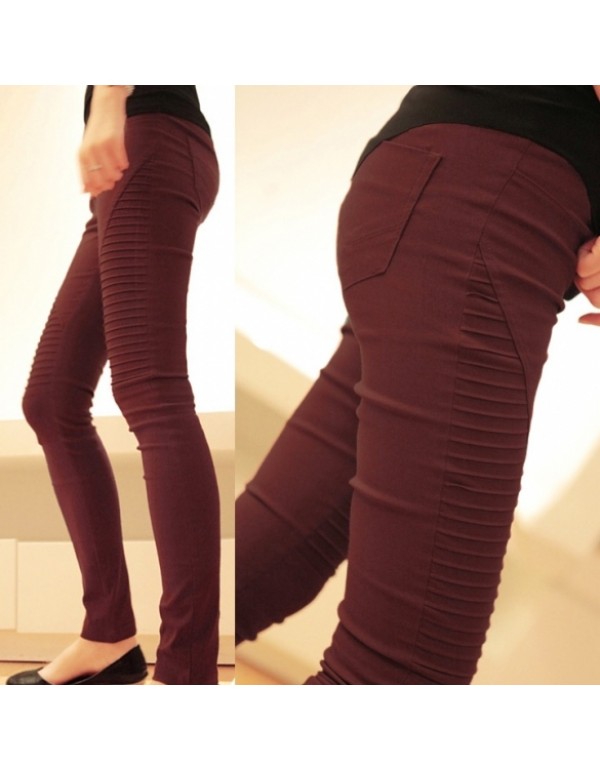 New Fashion Elastic Stretch Solid Slim Skinny Leggings Casual Pencil Pants Trousers